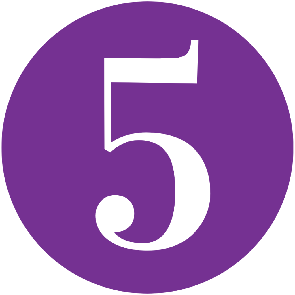 Illustration of numeral 5