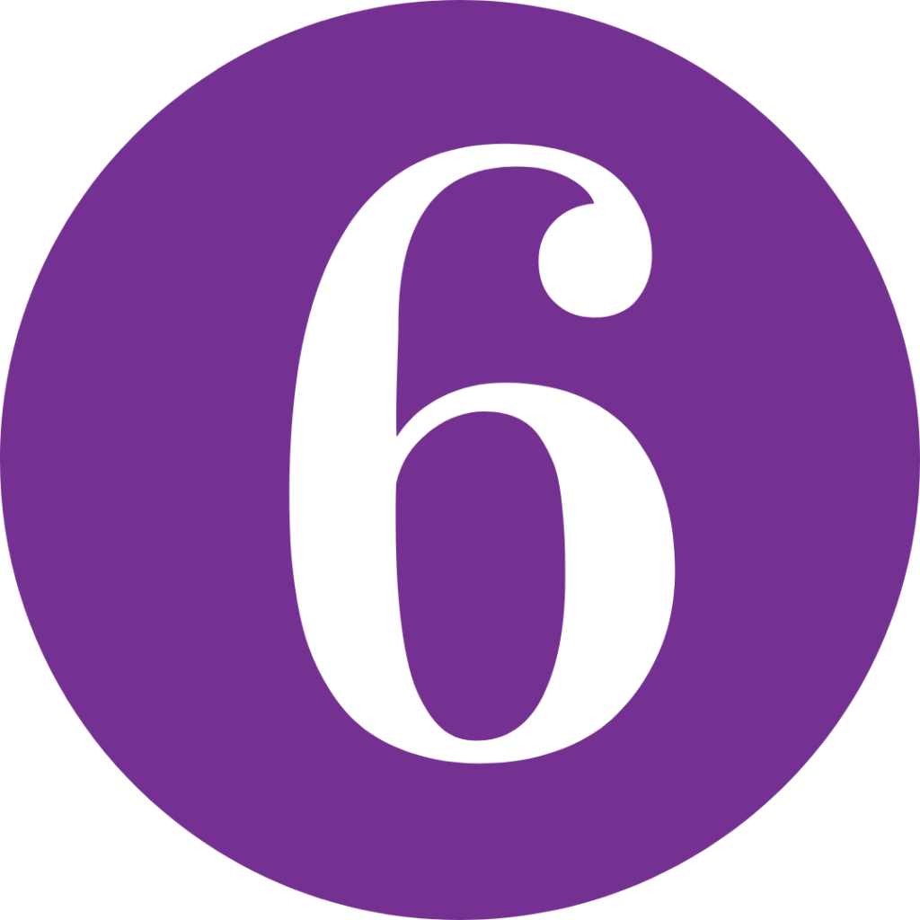 Illustration of numeral 6